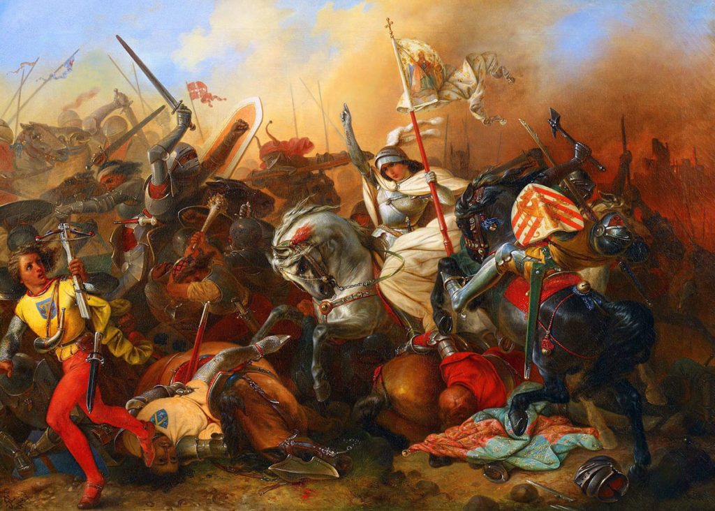 Joan of Arc at the Battle of Patay on 18th June 1429 in the Hundred Years War