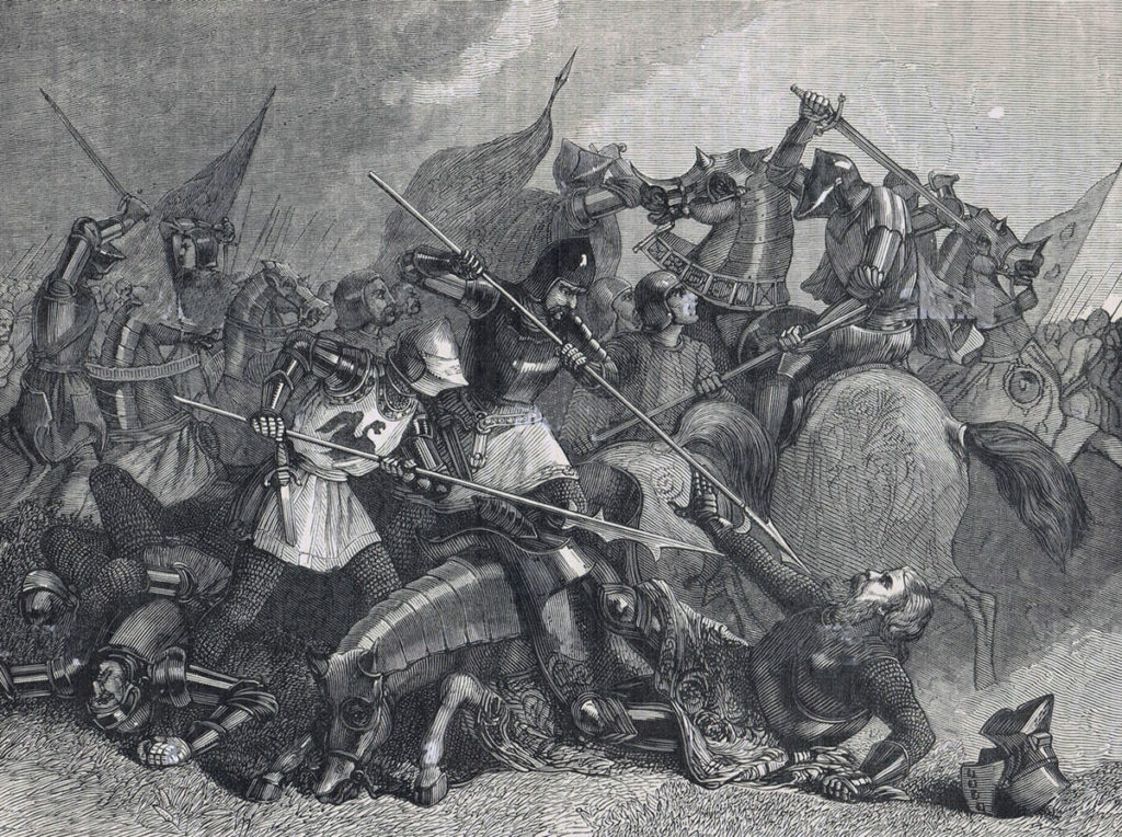 Death of Talbot at the Battle of Castillon on 17th July 1453 in the Hundred Years War