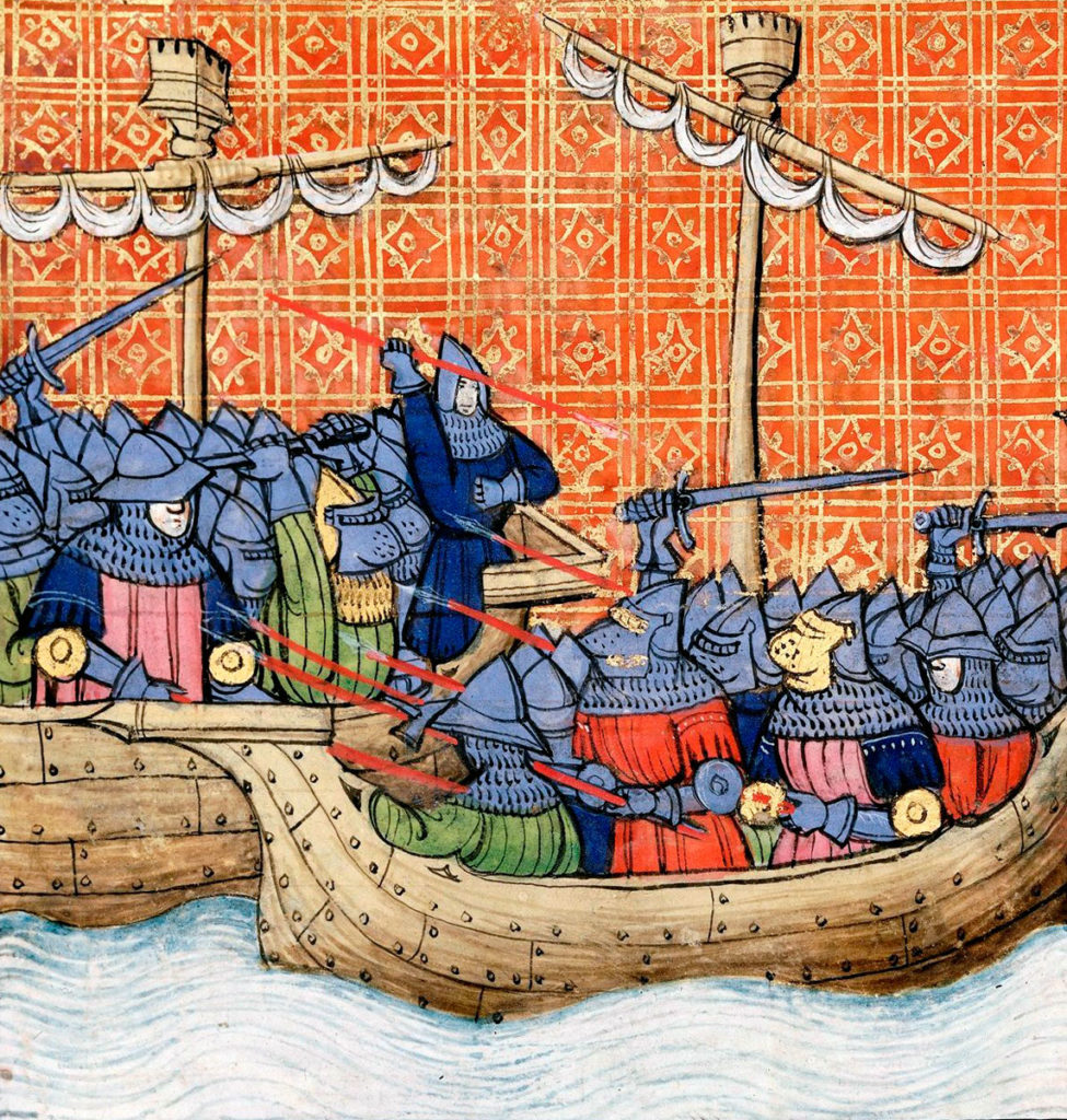Battle of La Rochelle on 22nd June 1372 in the Hundred Years War