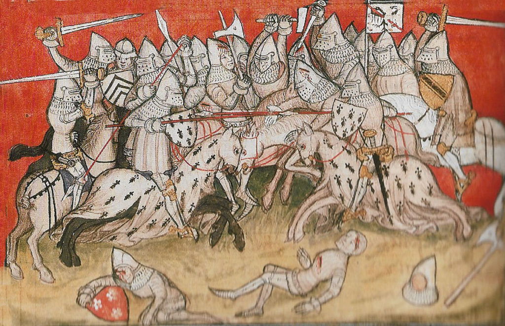 Du Guescelin at the Battle of Auray on 29th September 1364 in the Hundred Years War