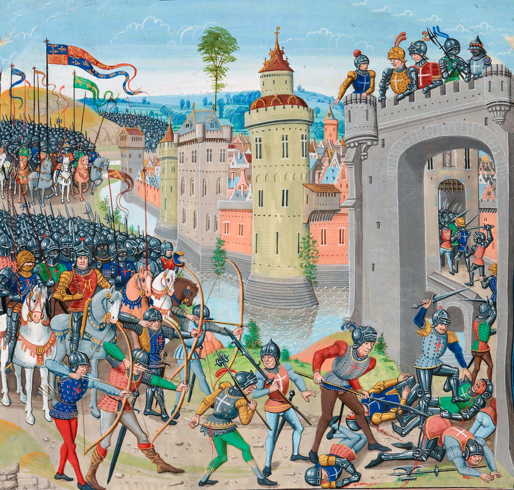 Battle of Caen on 26th July 1346 in the Hundred Years War