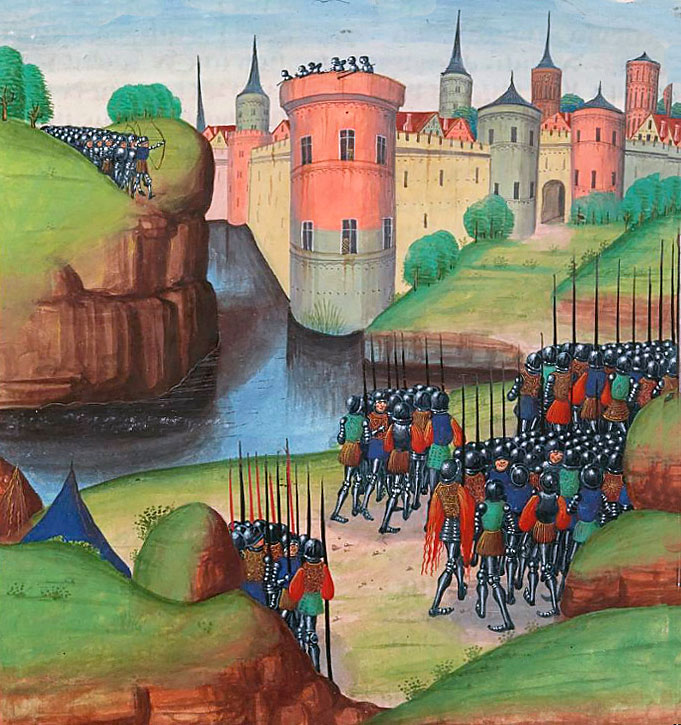 Siege of Calais from 4th September 1346 to 3rd August 1347 in the Hundred Years War