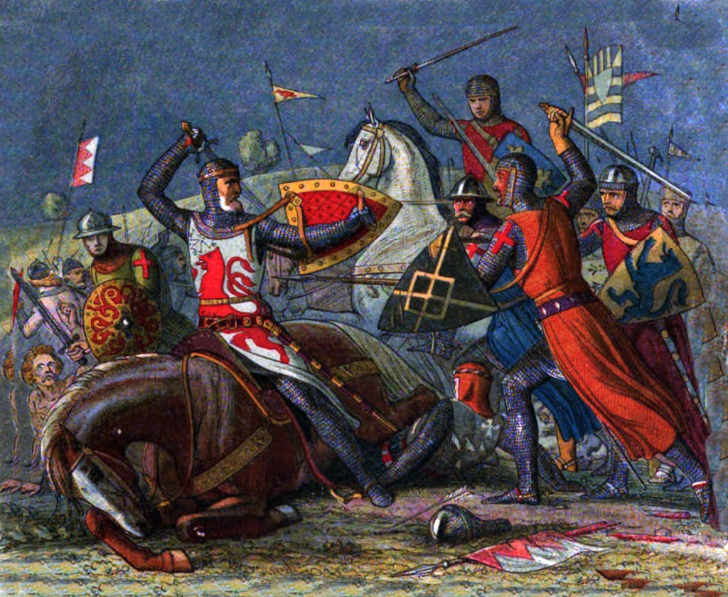 Death of de Montfort at the Battle of Evesham on 4th August 1265 in the Second Barons’ War