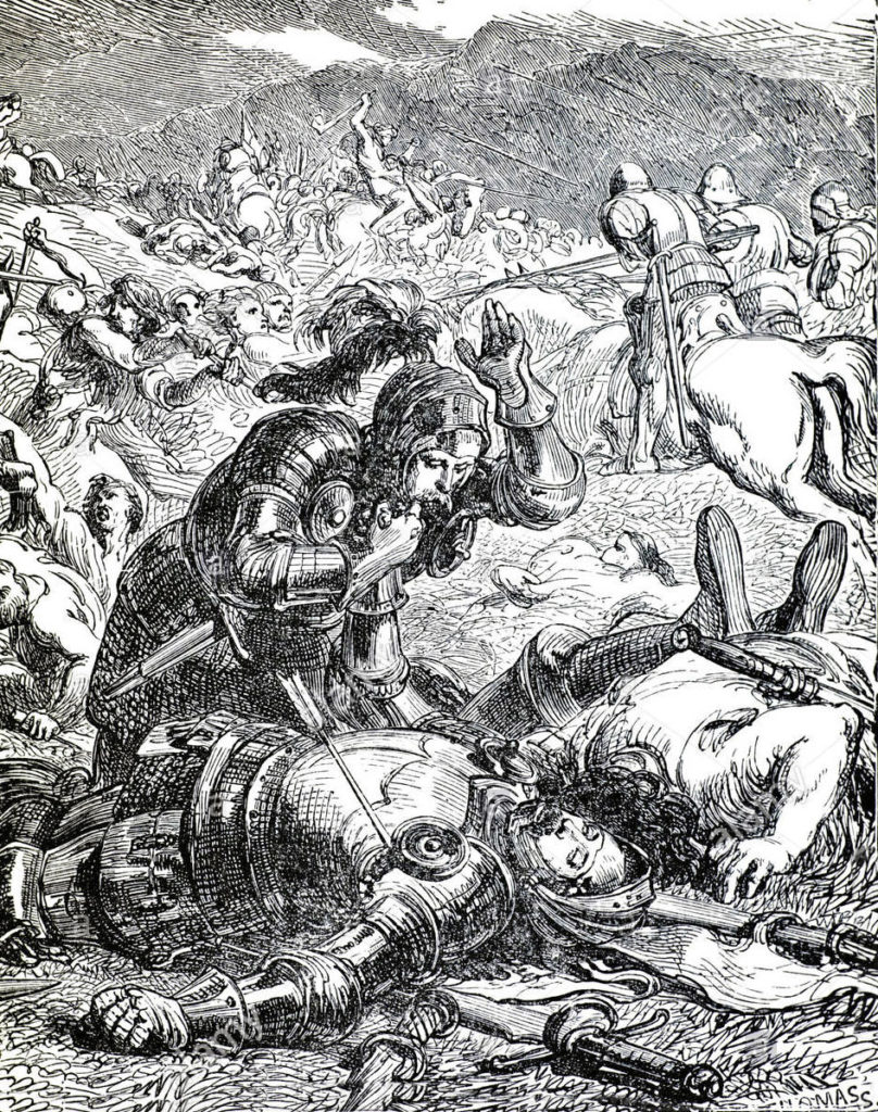Death of Douglas at the Battle of Otterburn on 5th August 1388