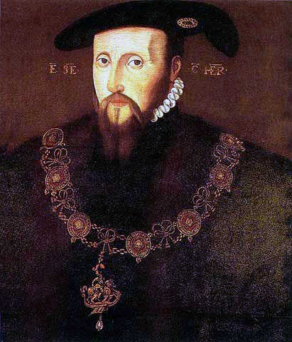 Edward Seymour, Duke of Somerset, English commander at the Battle of Pinkie on 10th September 1547 in the 'War of the Rough Wooing'