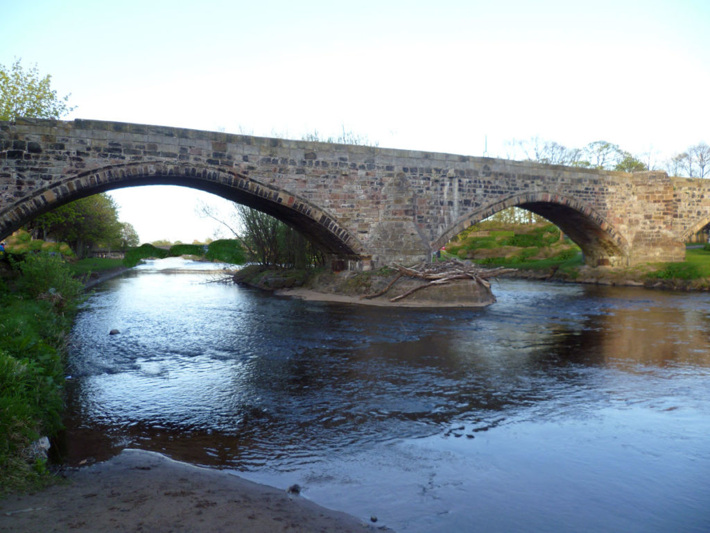 Roman Bridge over the River Esk: Battle of Pinkie on 10th September 1547 in the 'War of the Rough Wooing'