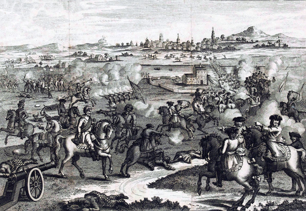 Battle of Worcester on 3rd September 1651 in the English Civil War
