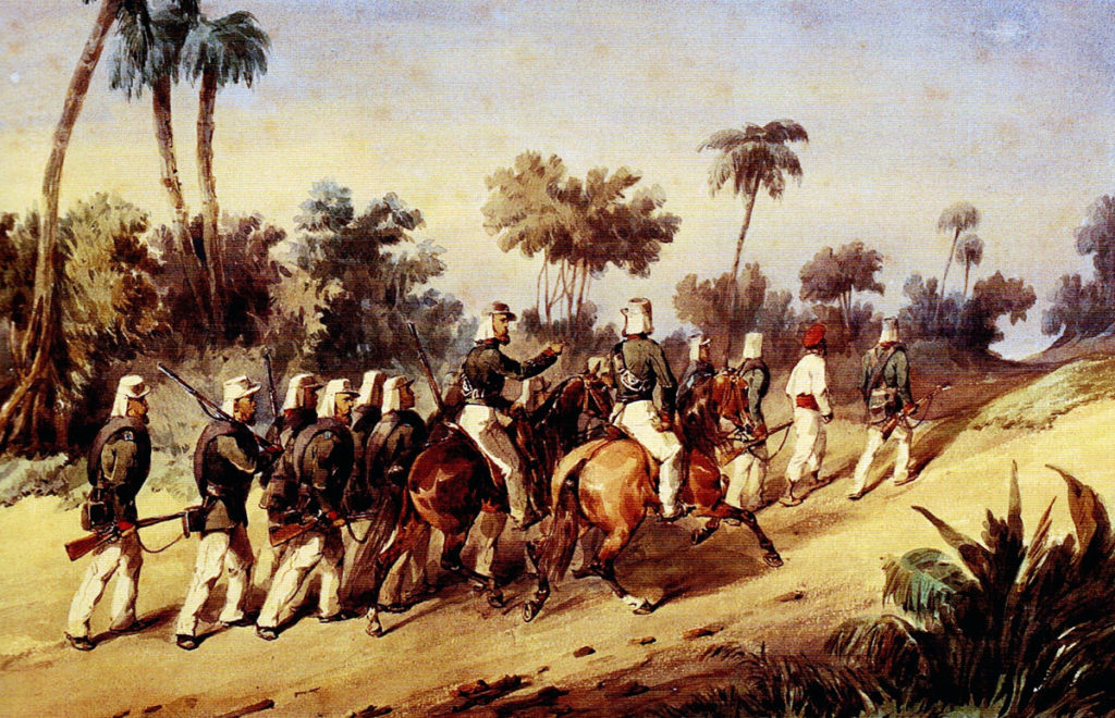 60th Rifles: Siege of Delhi September 1857: picture by Orlando Norie