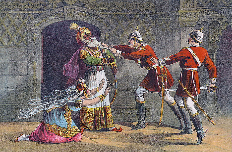 Captain William Hodson takes Bahadur Shah into custody at Humayun’s Tomb on 21st September 1857: Siege of Delhi September 1857