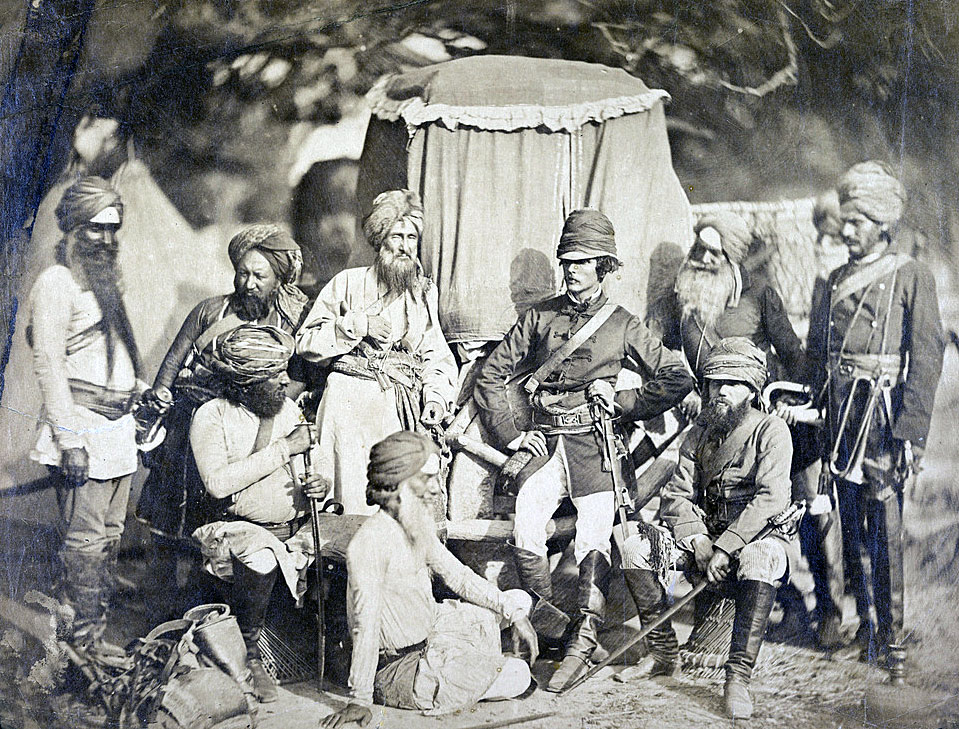 Captain William Hodson with soldiers  from his regiment: Siege of Delhi September 1857