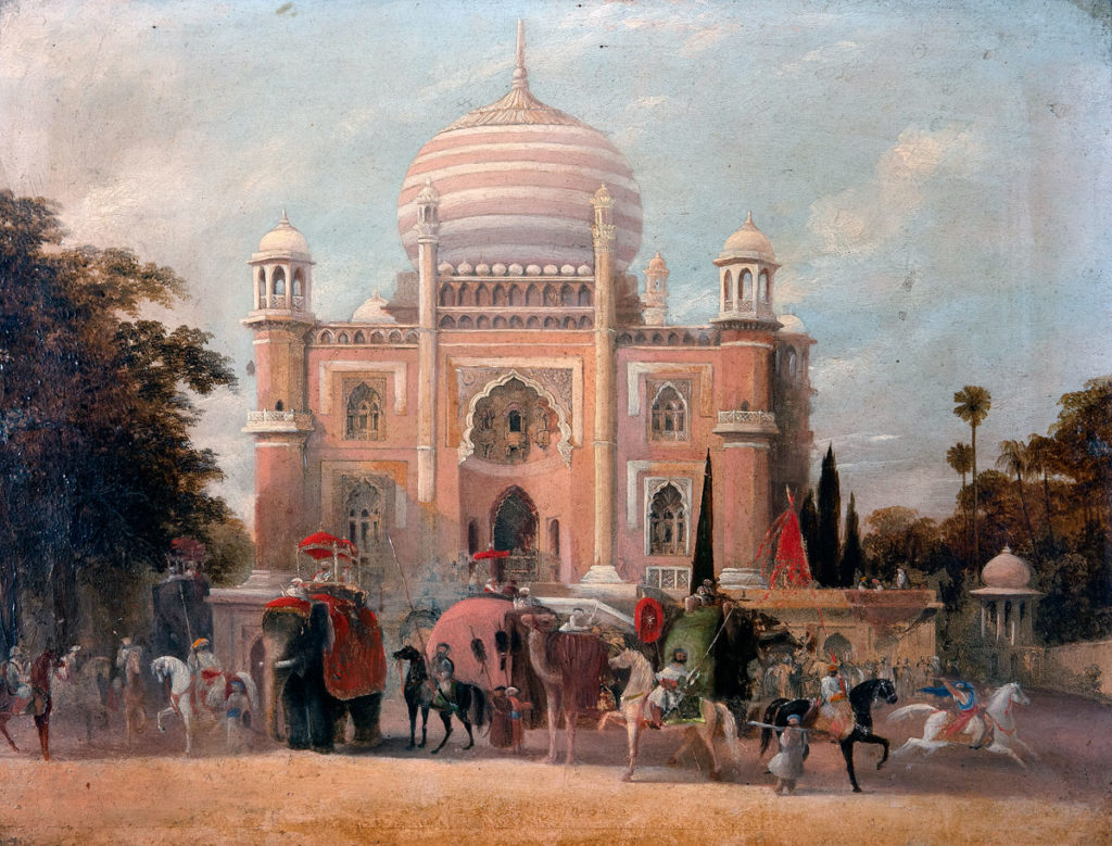 Bahadur Shah King of Delhi arriving at Humayan's Tomb: Siege of Delhi September 1857