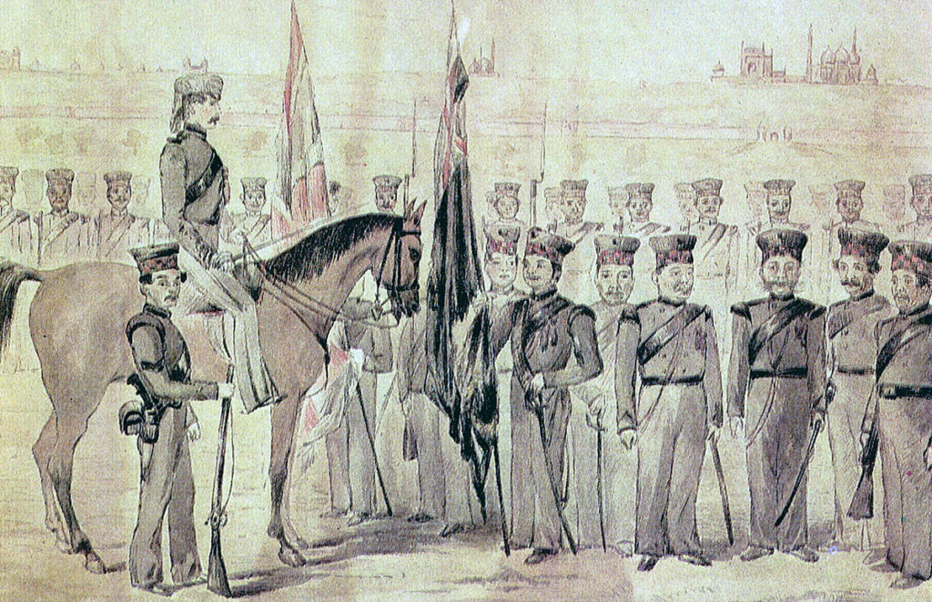 The Sirmoor Battalion at Delhi: Siege of Delhi September 1857: picture by E.A. Judge