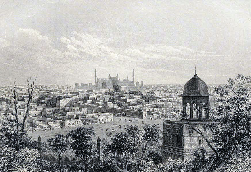 View of Delhi from the Palace Gate with Jama Masjid Mosque in the background: Siege of Delhi September 1857