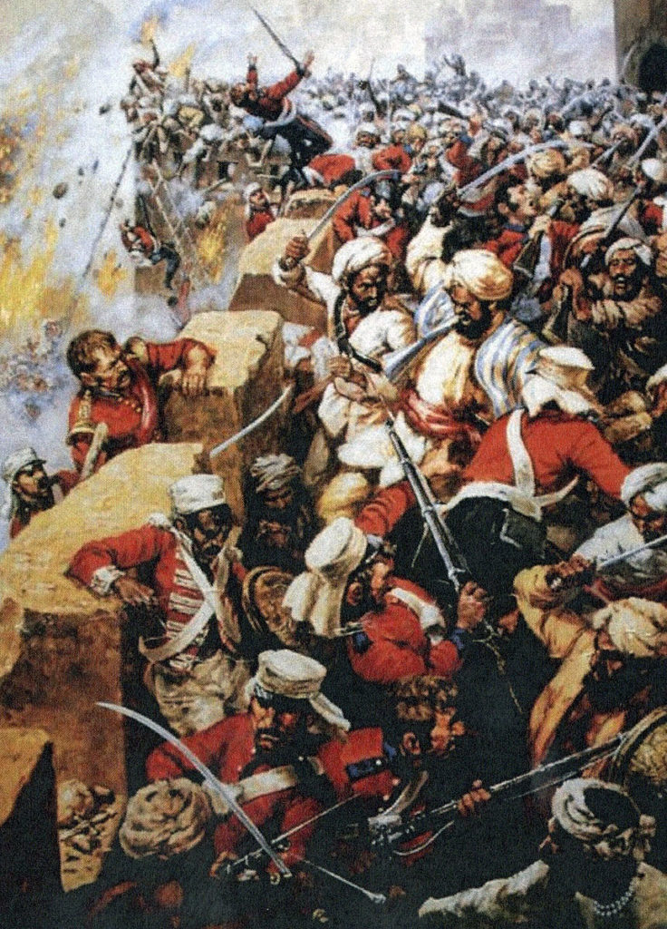 Delhi Field Force storming the walls of Delhi: Siege of Delhi September 1857