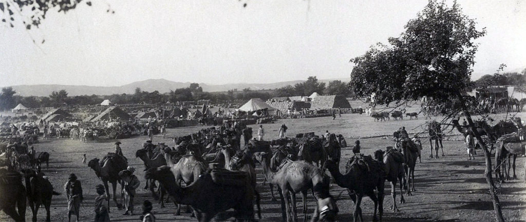British base camp at Shinawari: Tirah campaign on North-West Frontier of India 1897